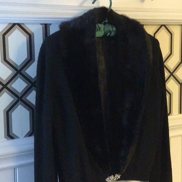 Bernhard Altman cashmere sweater with mink collar - Picture 2 of 9